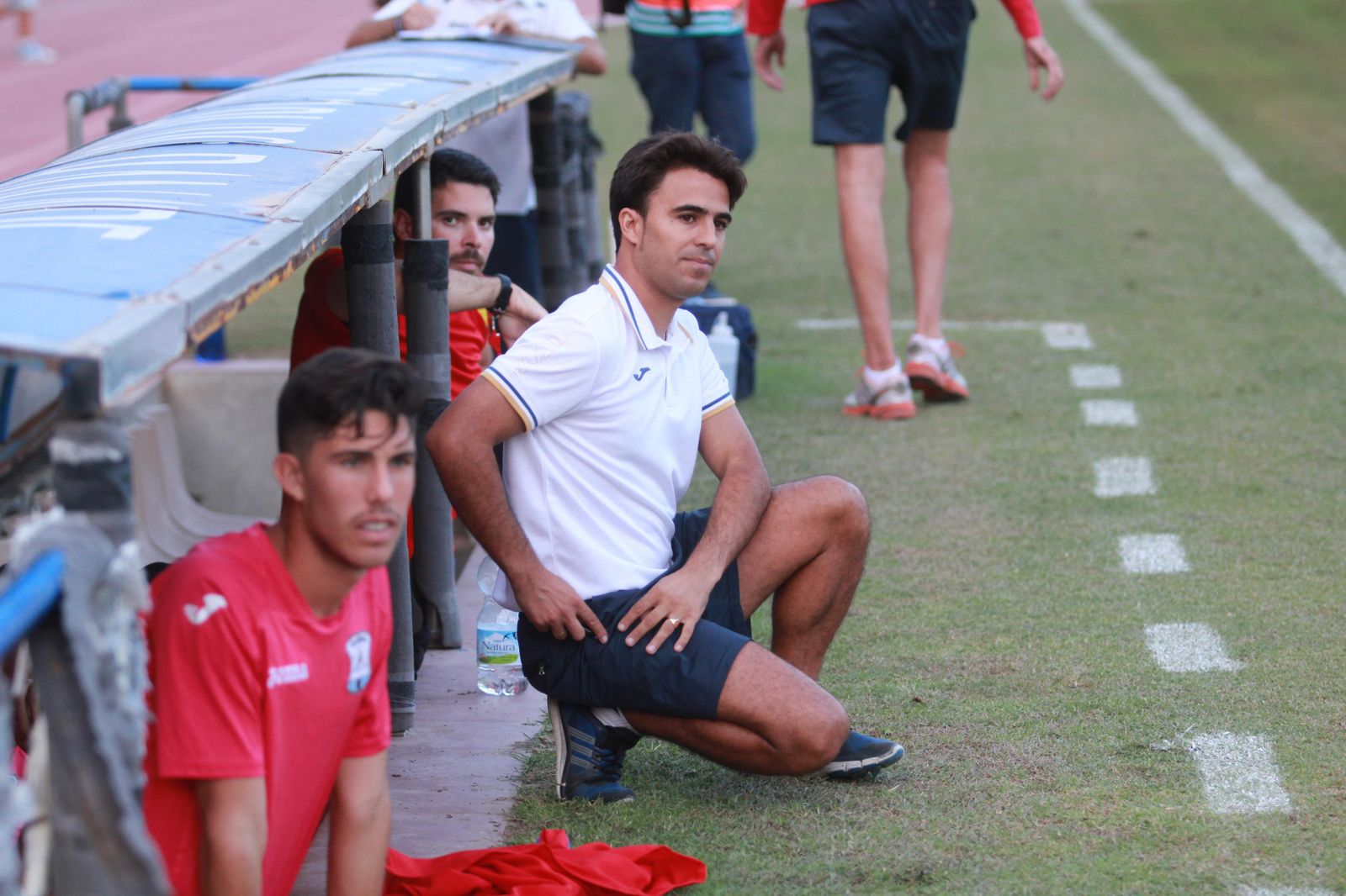 José Manuel Mena, en Chapín en su etapa como técnico del Jerez Industrial.