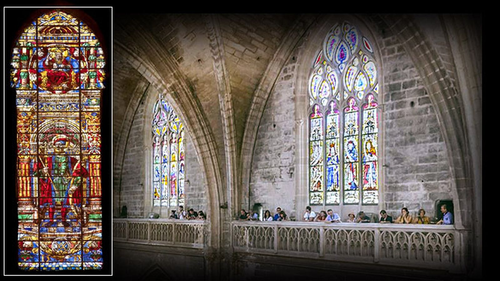 Vidriera de Sán Sebastián de la Catedral de Sevilla.
