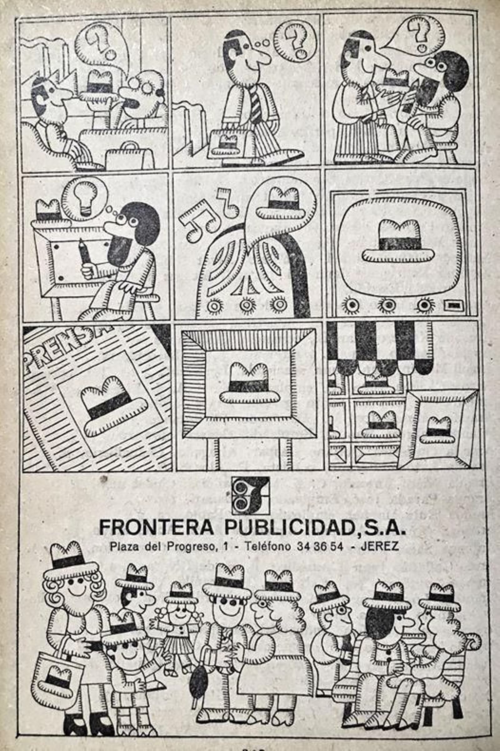 Folleto promocional para el hotel Los Cisnes