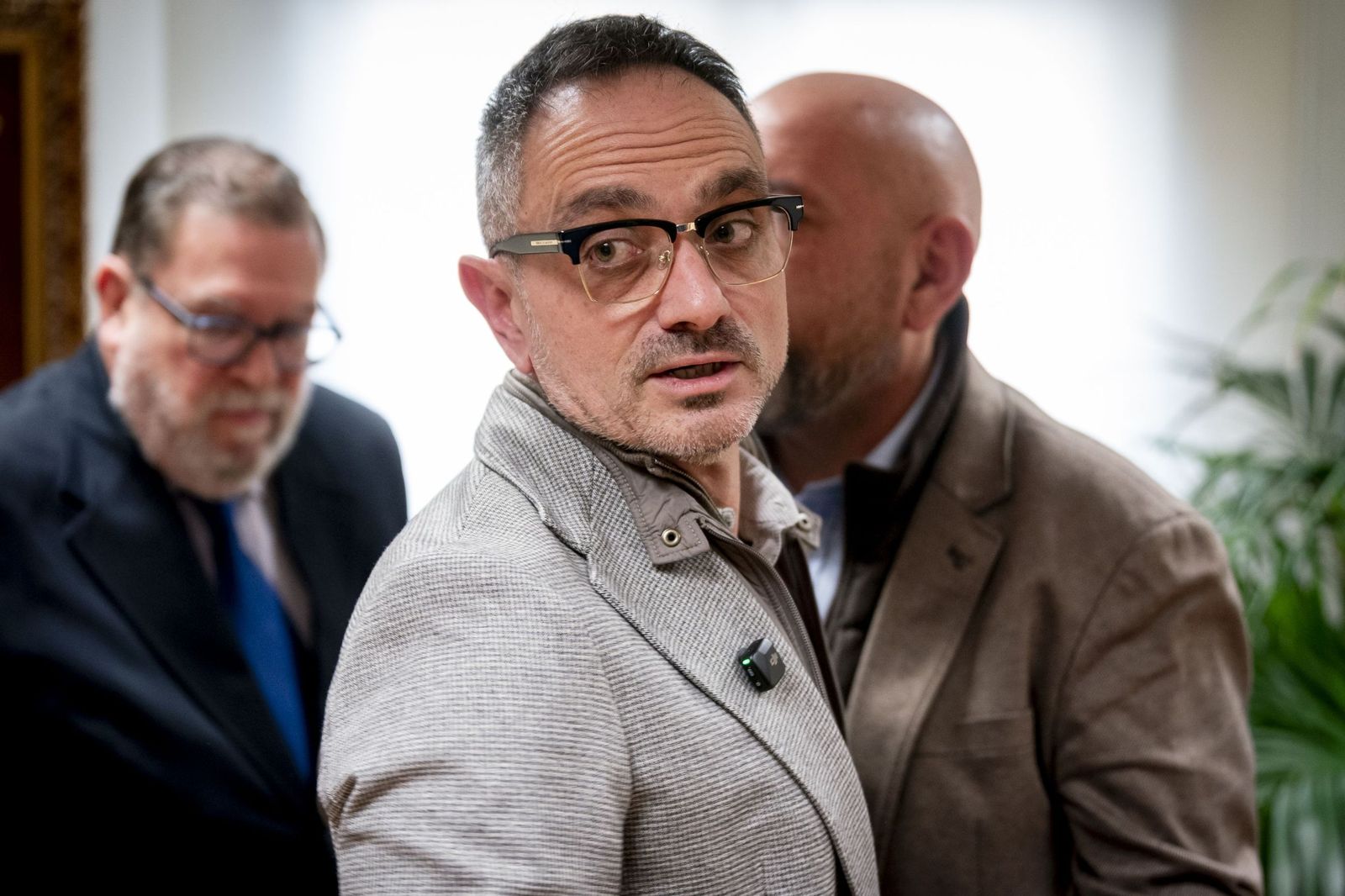 El alcalde de Móstoles, Manuel Bautista, antes de su comparecencia el pasado jueves.