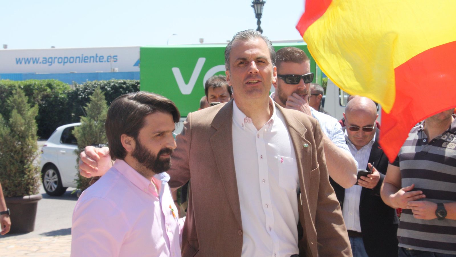 Juan Francisco Rojas recibió a Ortega Smith en El Ejido.