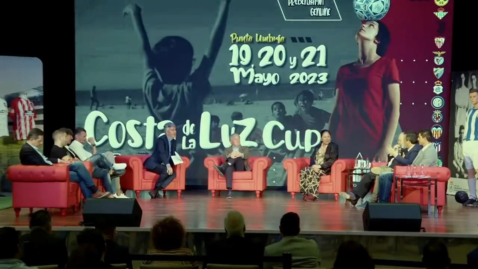 Intervención de Javier Clemente en la Costa Luz Cup. Intervención de Javier Clemente en la Costa Luz Cup.