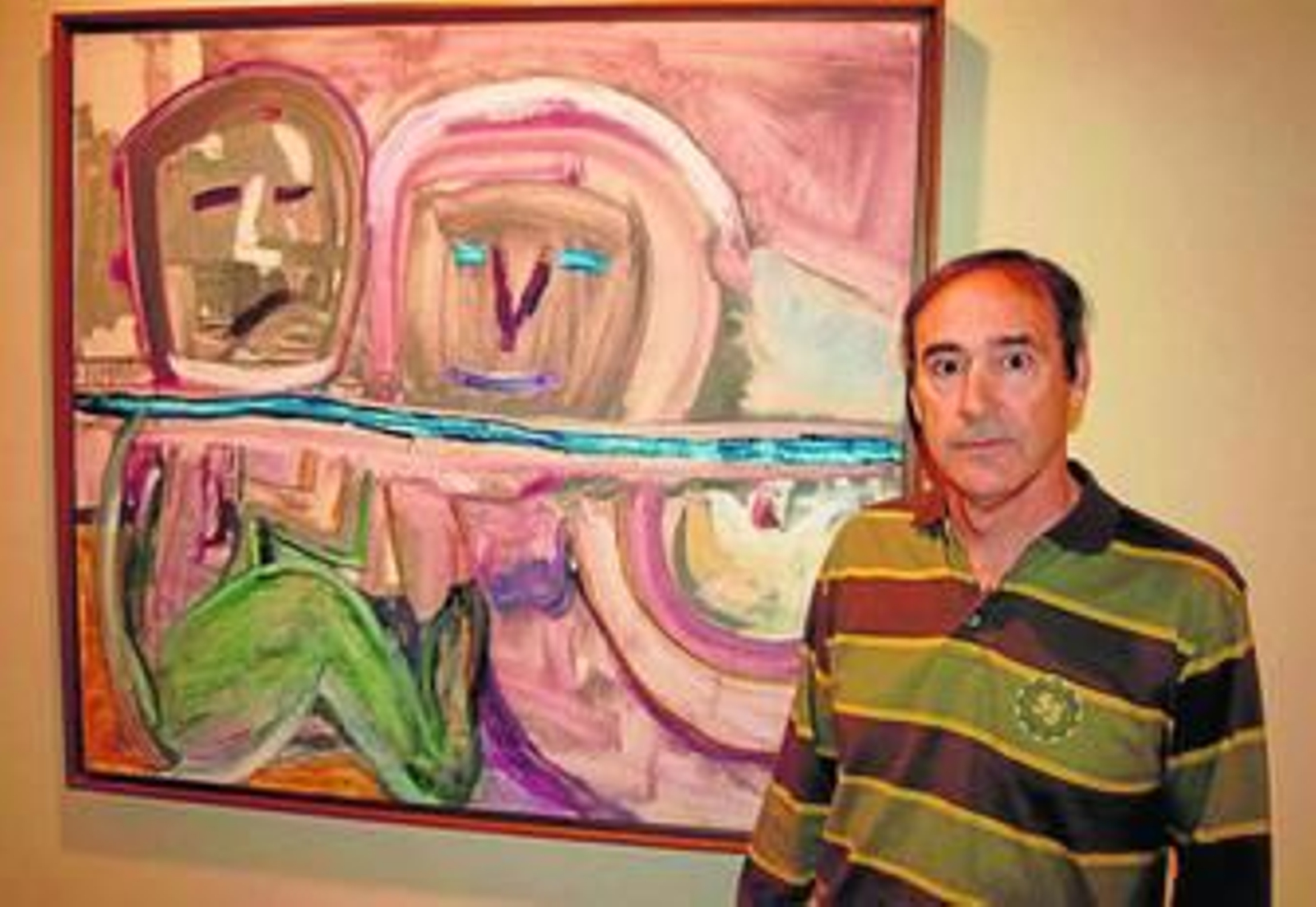 Rafael Gadea durante una de las exposiciones realizadas en Almería.