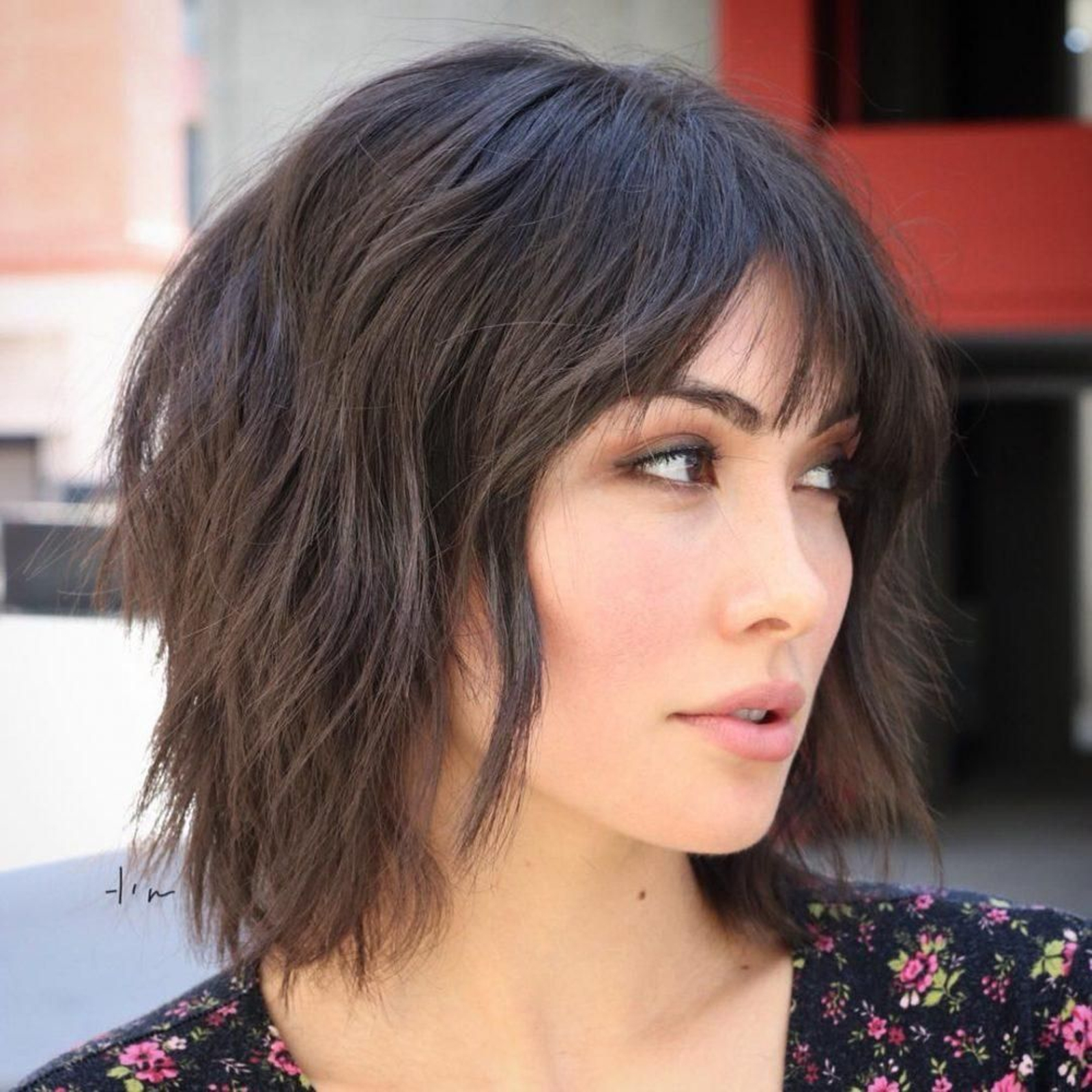 Corte de pelo jagged bob.