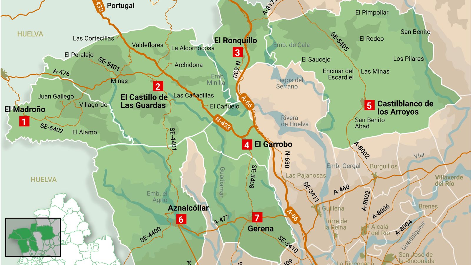 Mapa del Corredor de la Plata.