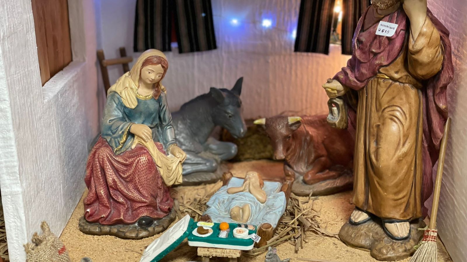 Detalles del belén del servicio de Cocina.