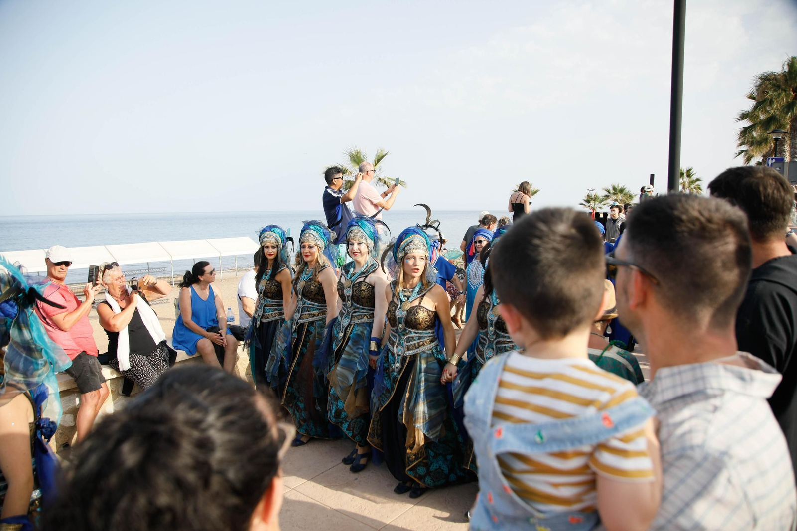 La carrera de cintas y la exhibición de caballos de los Moros y Cristianos de Mojácar, en imágenes