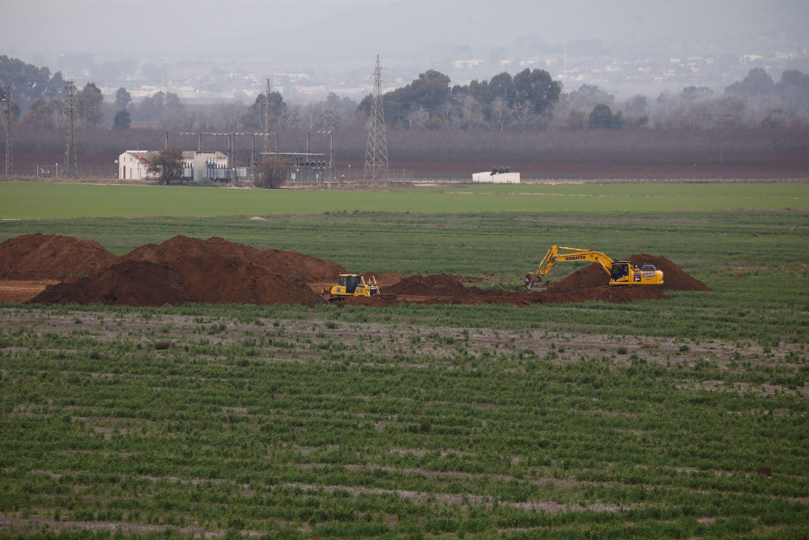 Movimientos de tierras en los terrenos de la Rinconada.