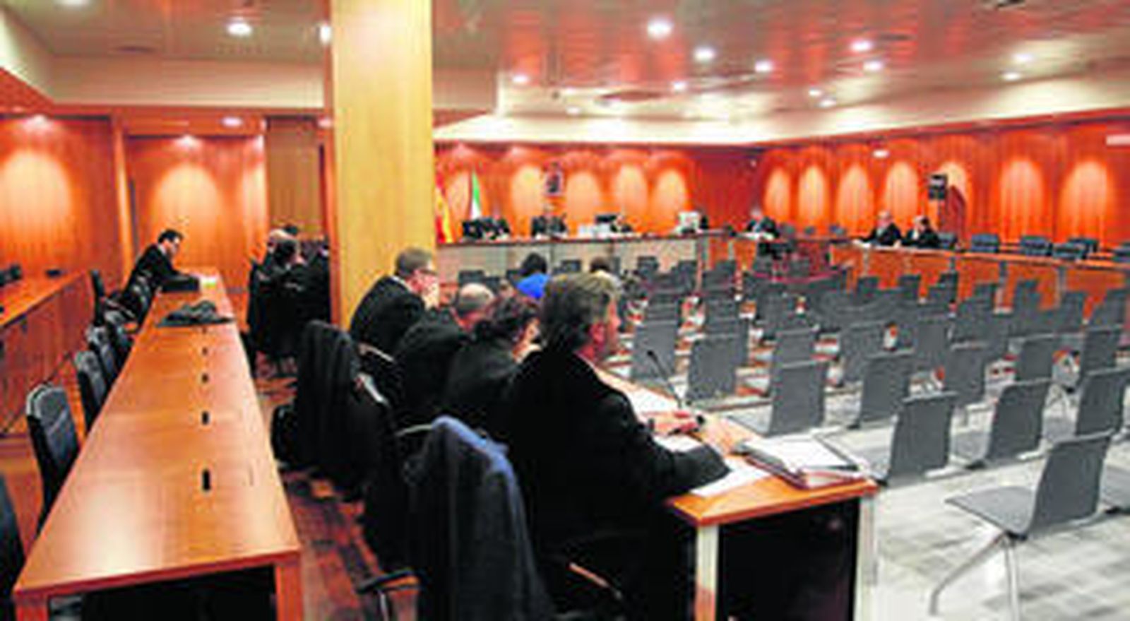 Abogados, durante su intervención en el juicio por el caso Malaya.