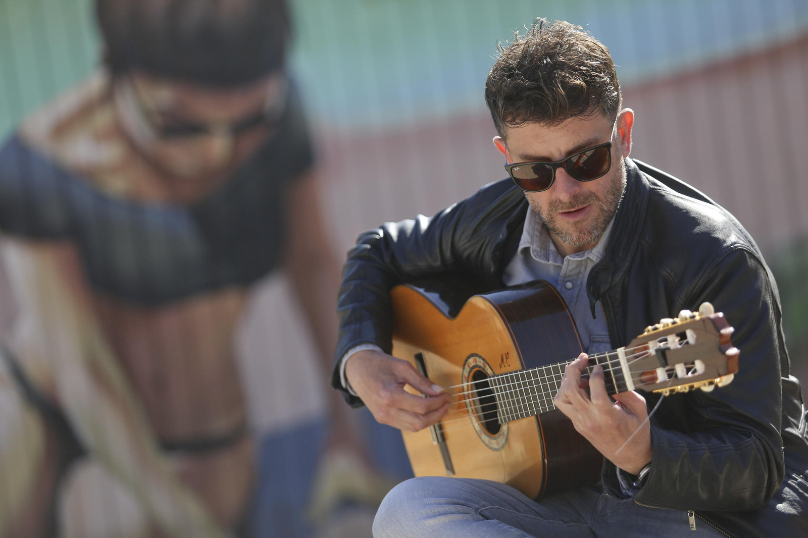 El guitarrista Raúl Núñez, momentos antes de la entrevista.