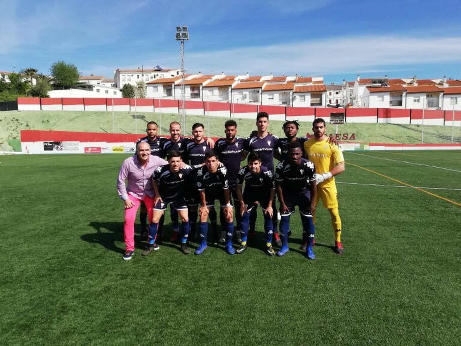 El once inicial del Algeciras en el Municipal de Espiel.