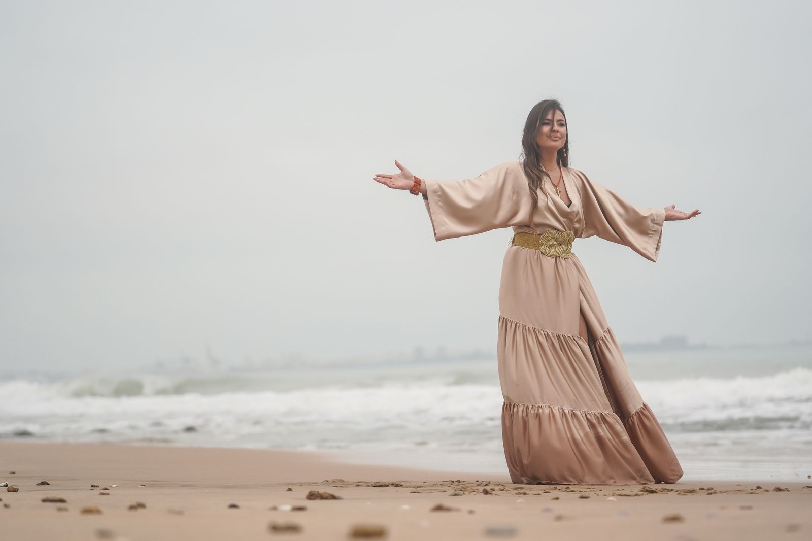 Tomasa Peña Santiago, durante la grabación del videoclip.
