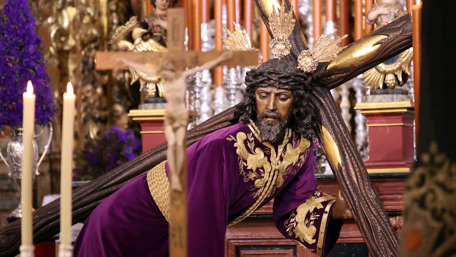 Nuestro Padre Jesús de la Salud en sus tres caídas.