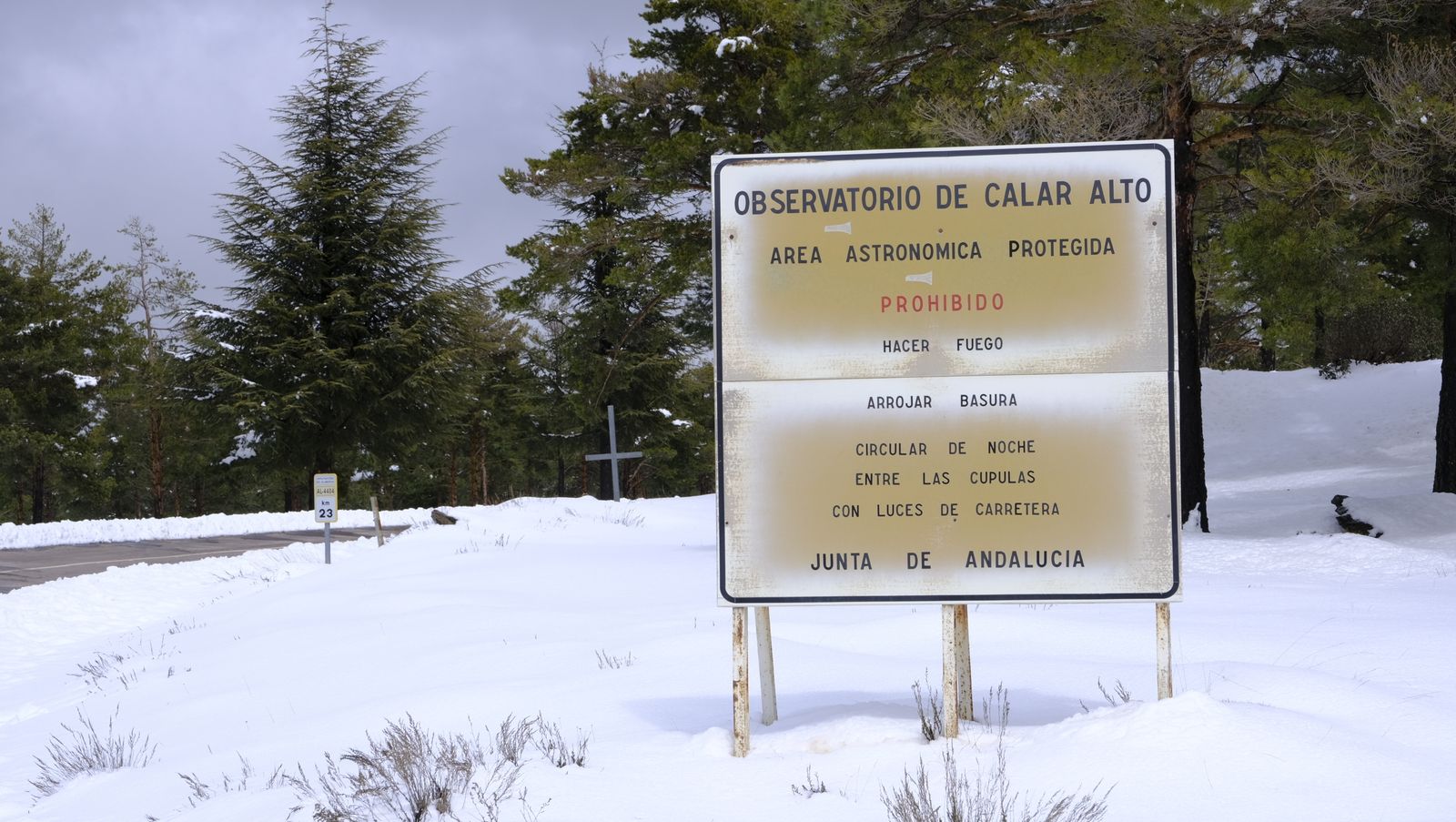Imágenes del temporal de nieve en la provincia de Almería.