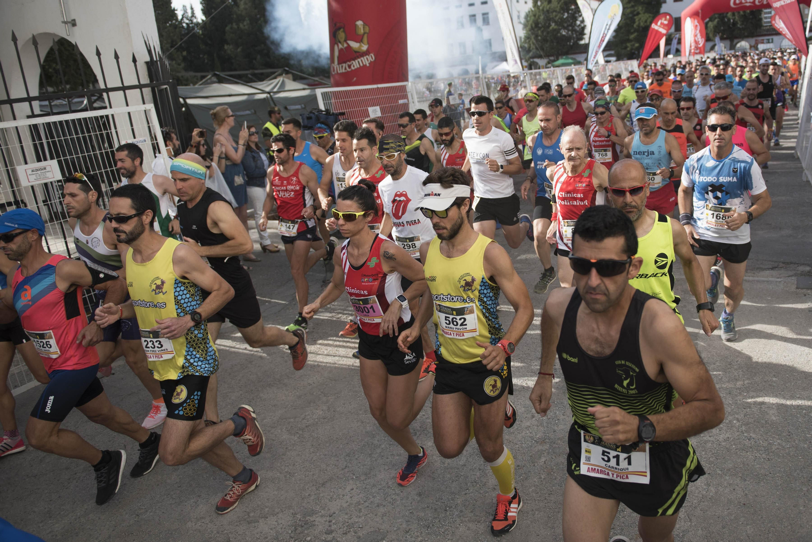 Corredores en una prueba deportiva.