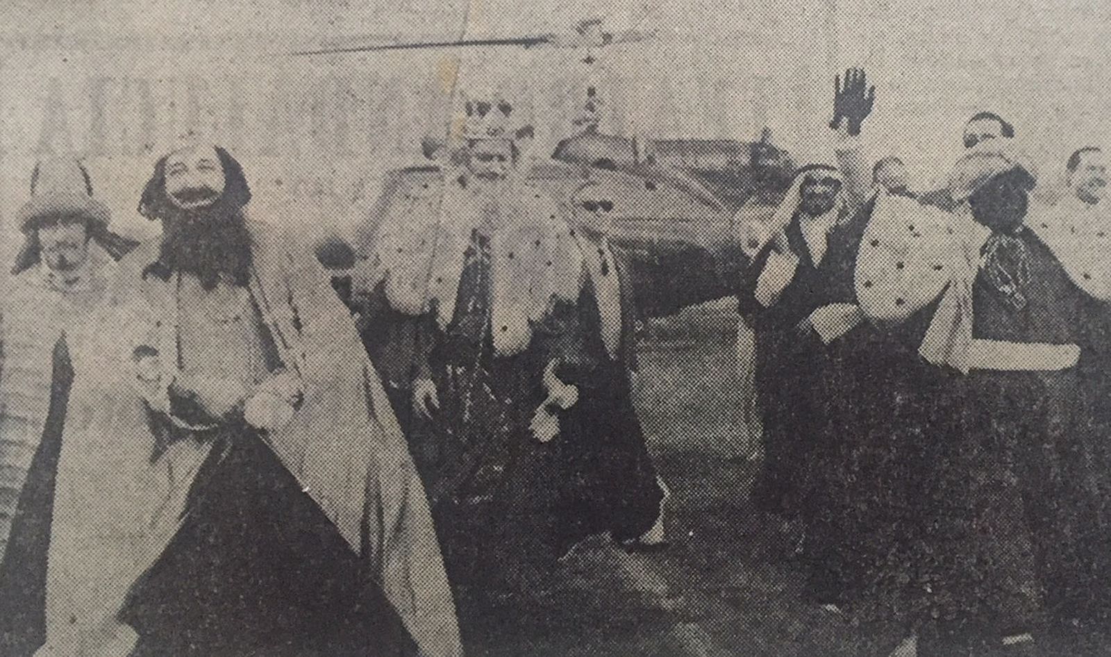 1968 hace 50 añosLos Reyes Magos llegan a Cádiz en helicóptero