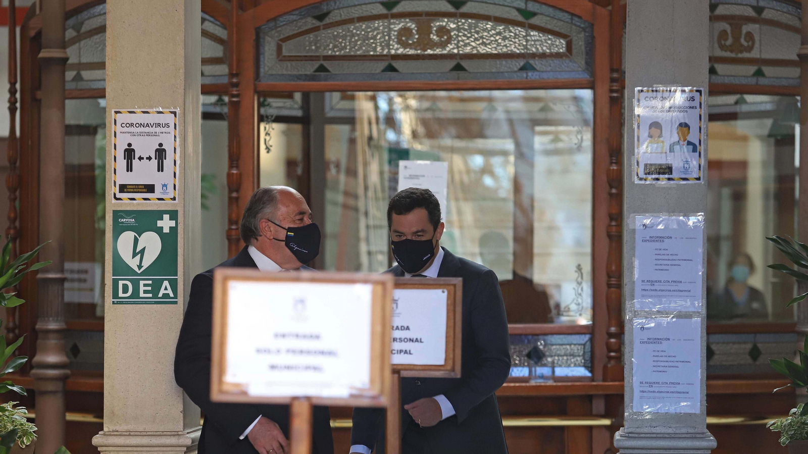 Visita de Juanma  Moreno al Ayuntamiento de Algeciras