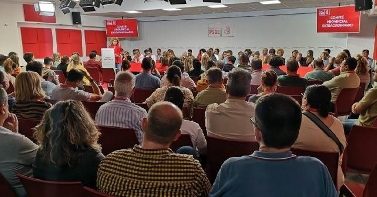 Reunión del PSOE en la sede de Huelva.
