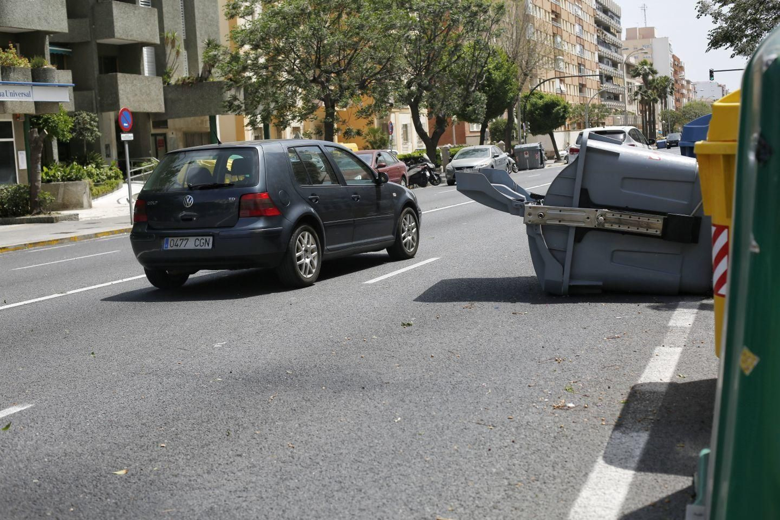 Efectos del temporal de levante en Cádiz