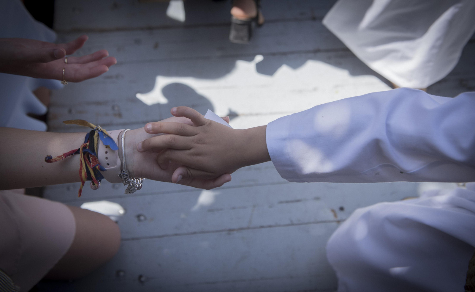 Fotos de la salida de La Borriquita, en el Domingo de Ramos de Sevilla
