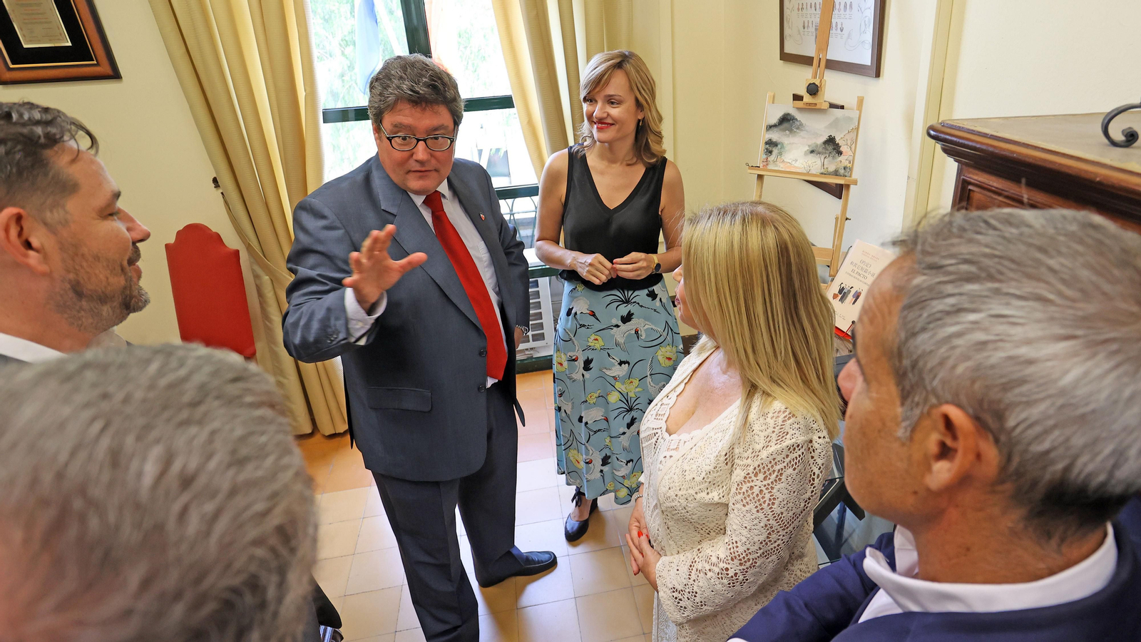 La ministra Pilar Alegría en el IES Coloma de Jerez