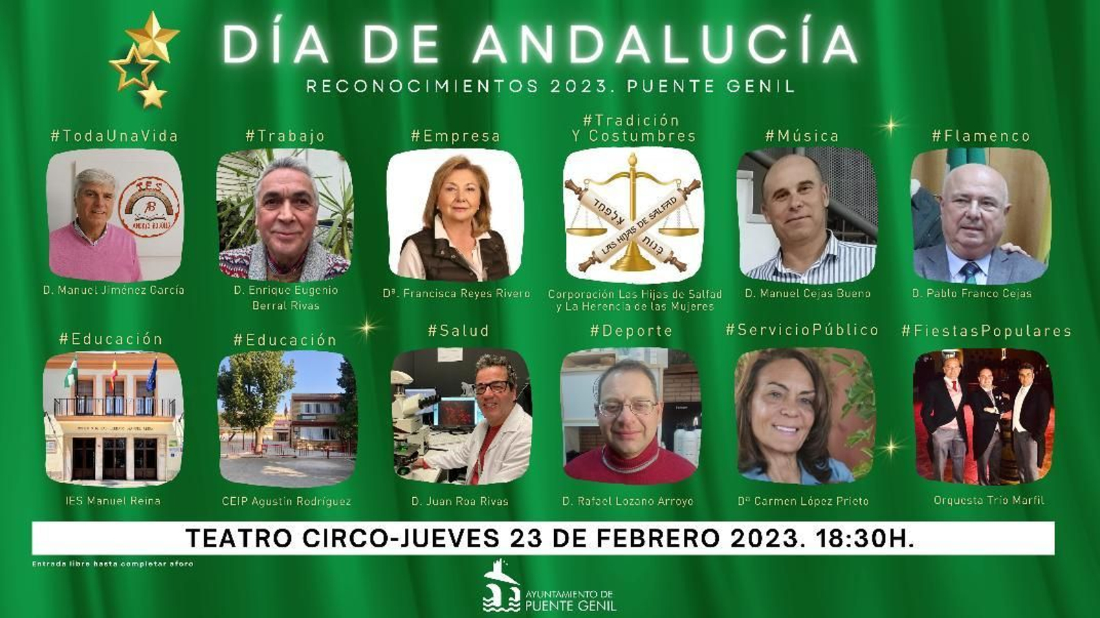 Premiados en Puente Genil por el Día de Andalucía.