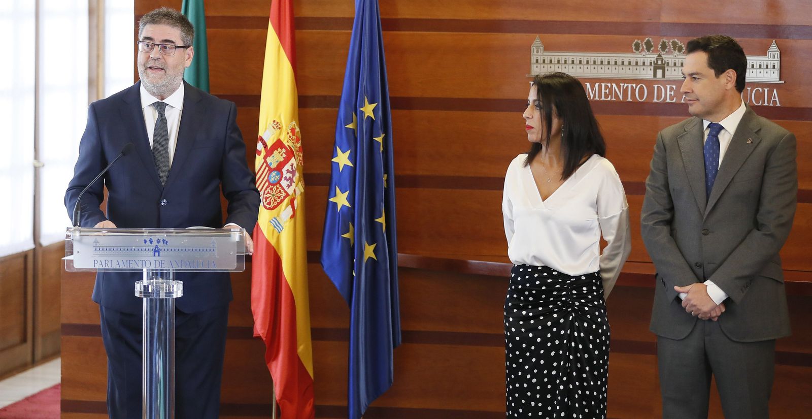 Antonio López, presidente de la Cámara de Cuentas, cuando prometió el cargo.