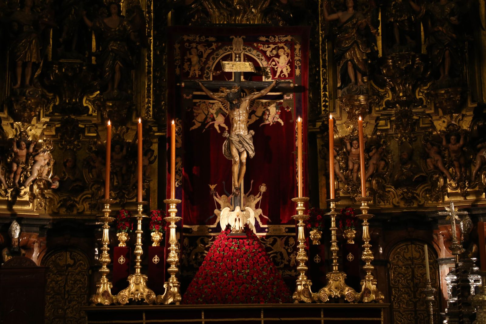 El Cristo del Amor durante unos cultos.