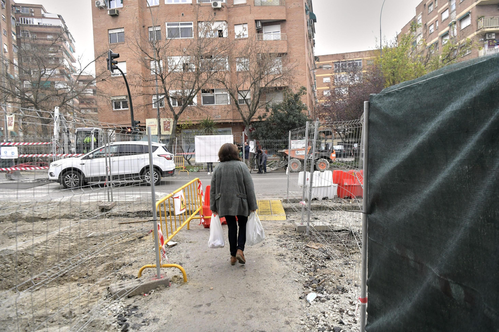 Las obras de la carretera antigua de Málaga Las obras de la carretera antigua de Málaga