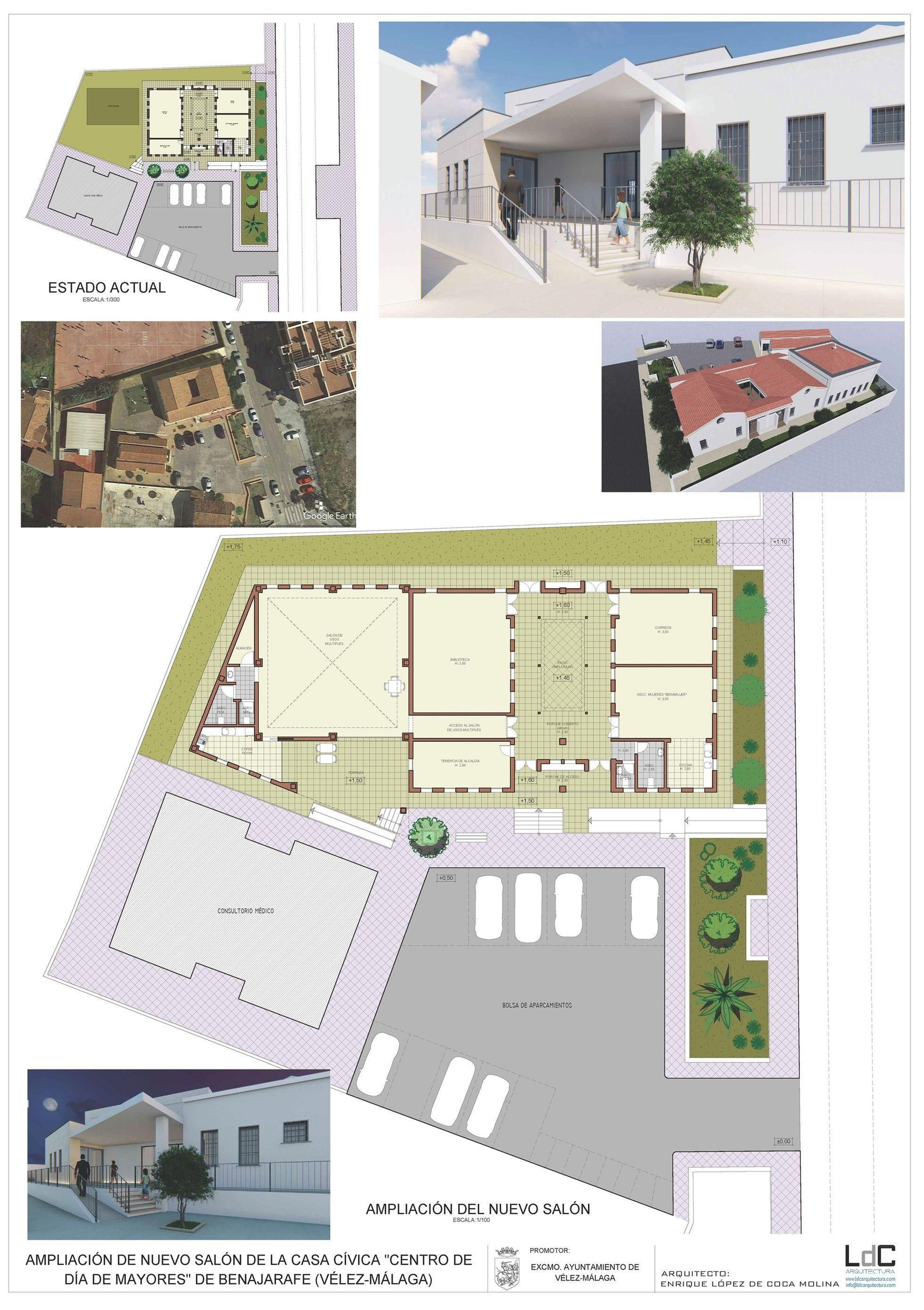 Diseño para el Centro de Día para Mayores de Benajarafe.