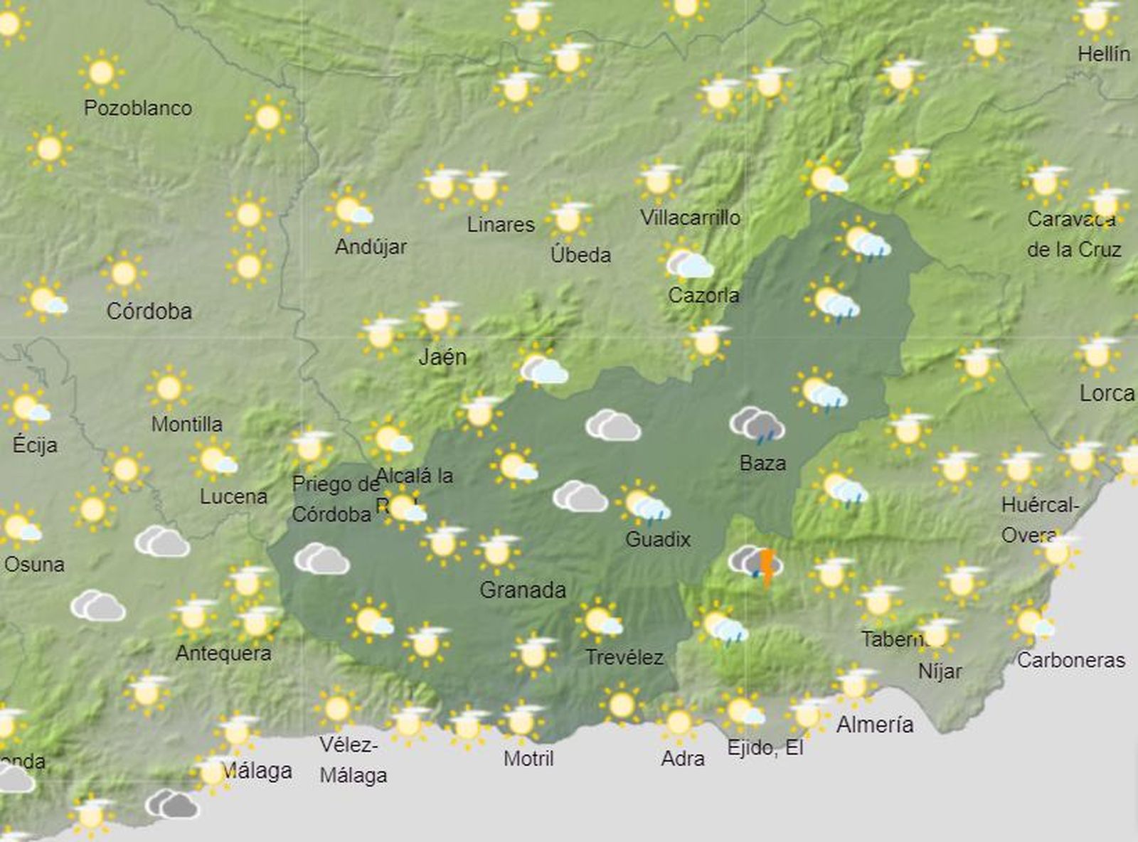 Tiempo en Granada | Estabilidad en el mercurio y sorpresas en los cielos