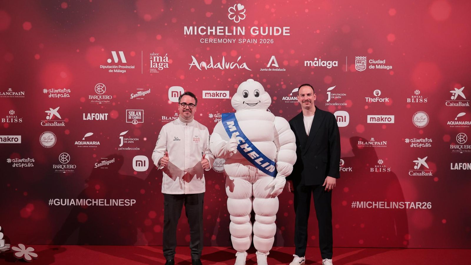 Paco Morales y Francisco Morales, de Noor Restaurant, en la Gala de la Guía Michelin España & Andorra 2026