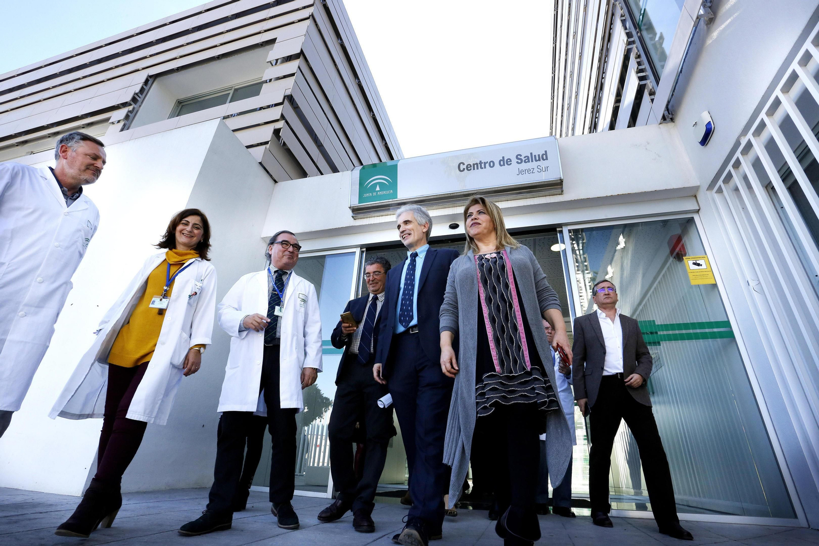 Aquilino Alonso, en el centro de salud que inauguró ayer en Jerez.