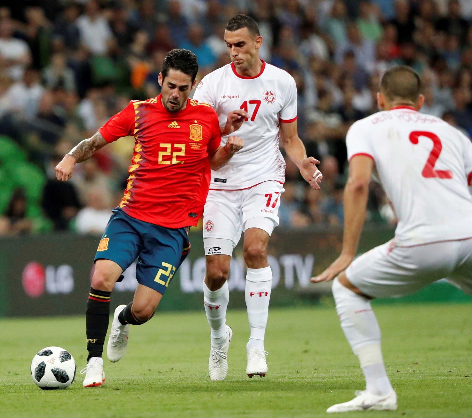 Las imágenes del España-Túnez