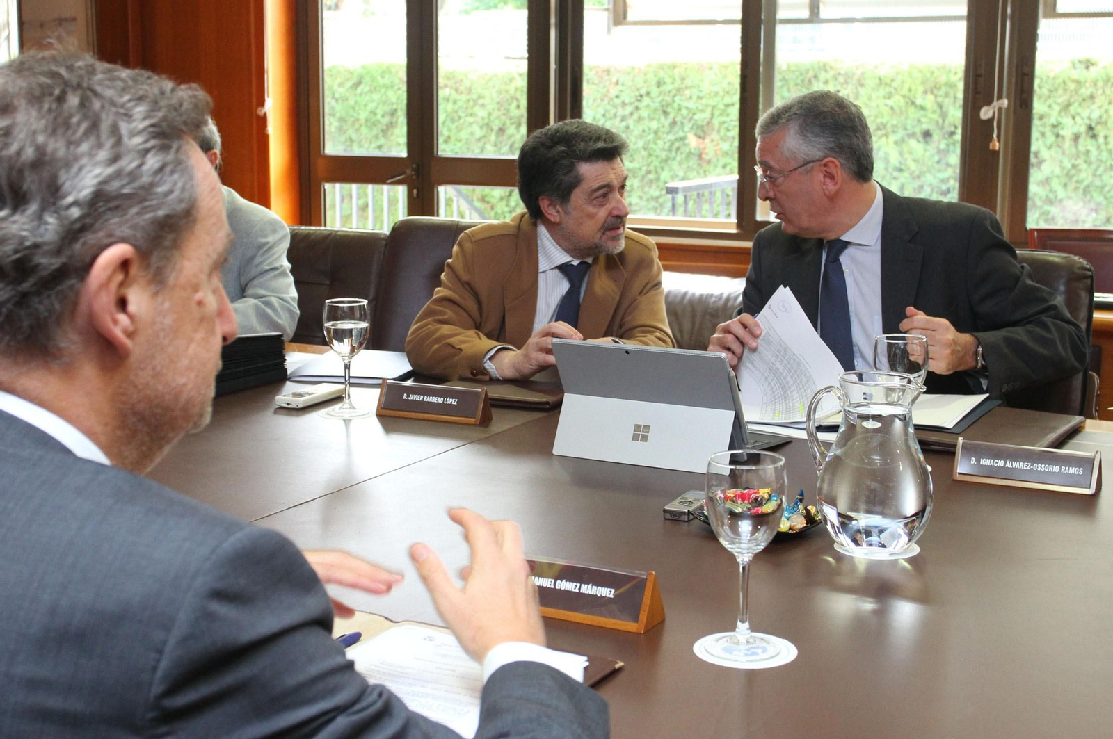 Javier Barrero e Ignacio Álvarez-Ossorio en el Consejo de ayer.