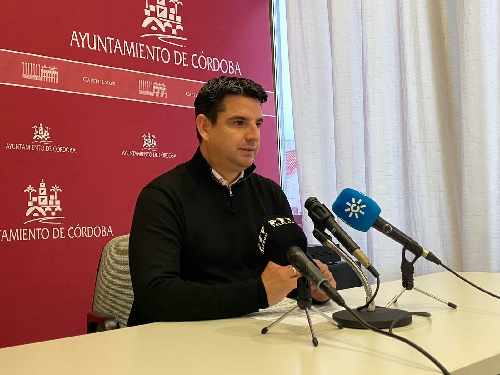 Pedro García, en la sala de prensa del Ayuntamiento.