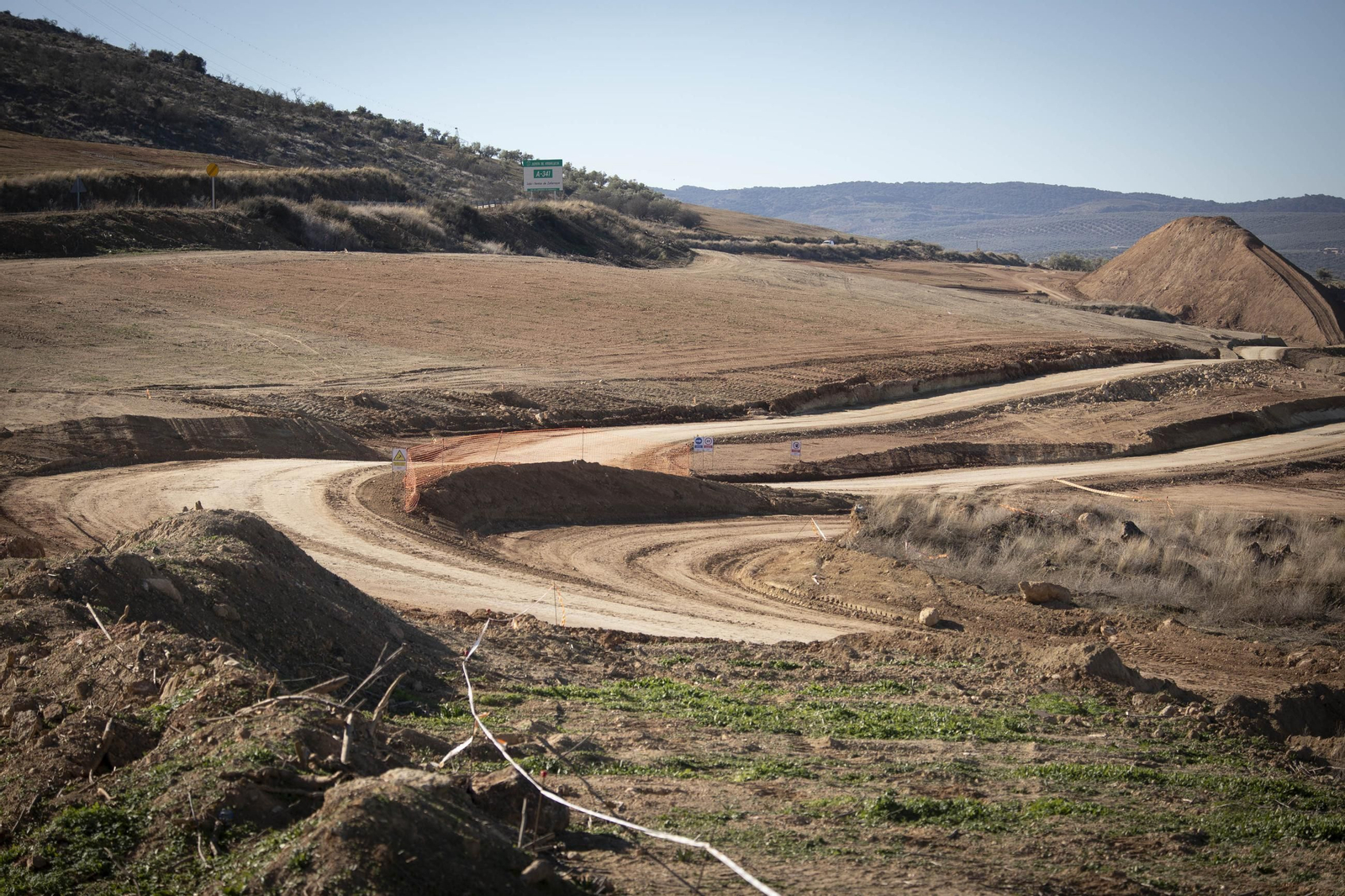 Así están las obras del tramo de Riofrío de la Variante de Loja después de nueve meses en obras