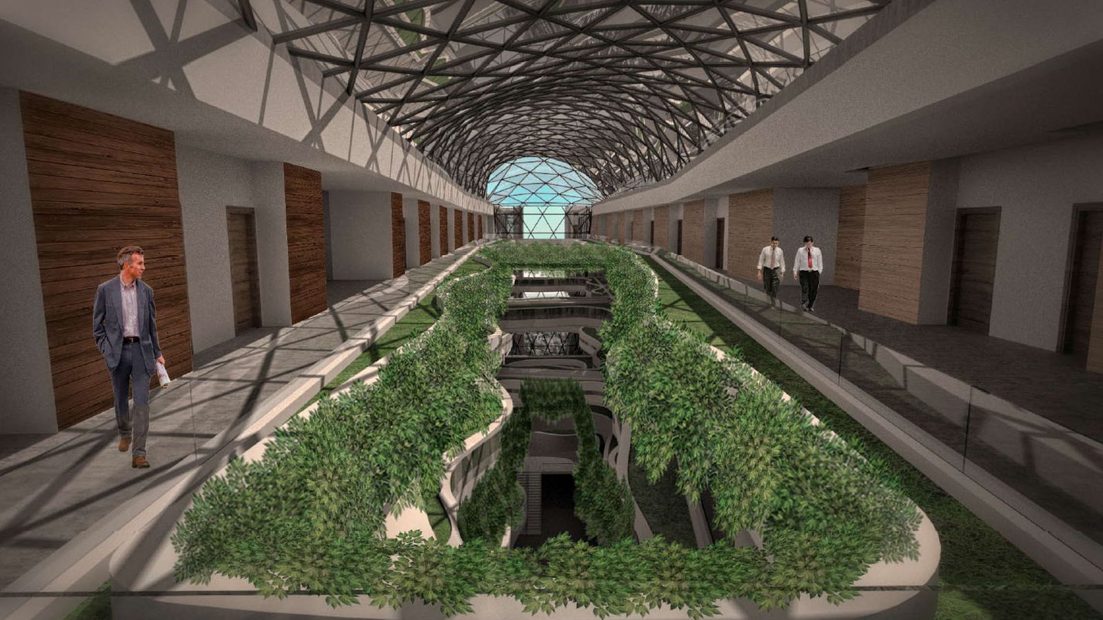 Recreación virtual del interior del futuro edificio