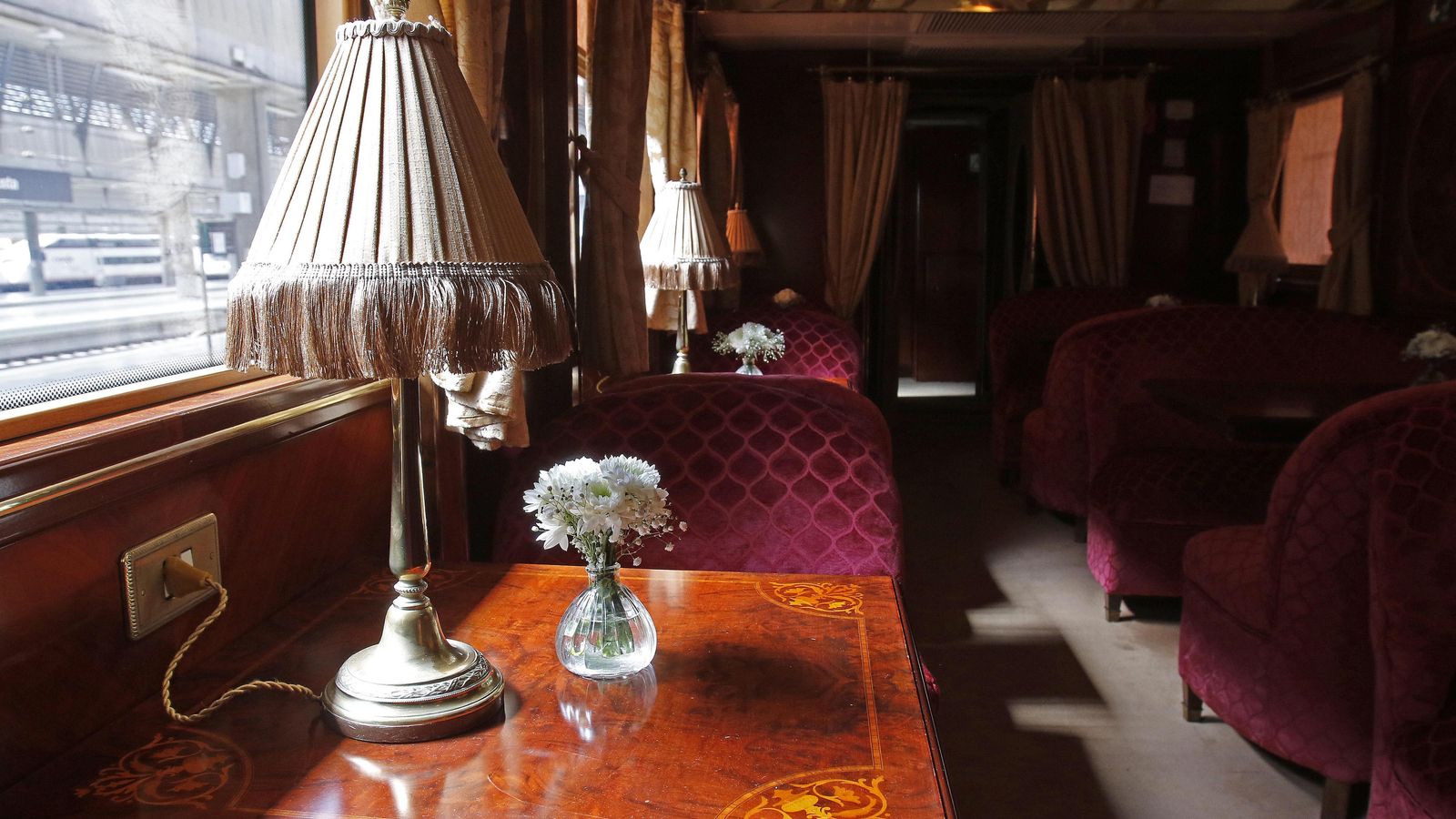 Detalles del tren turístico de lujo Al Andalus.