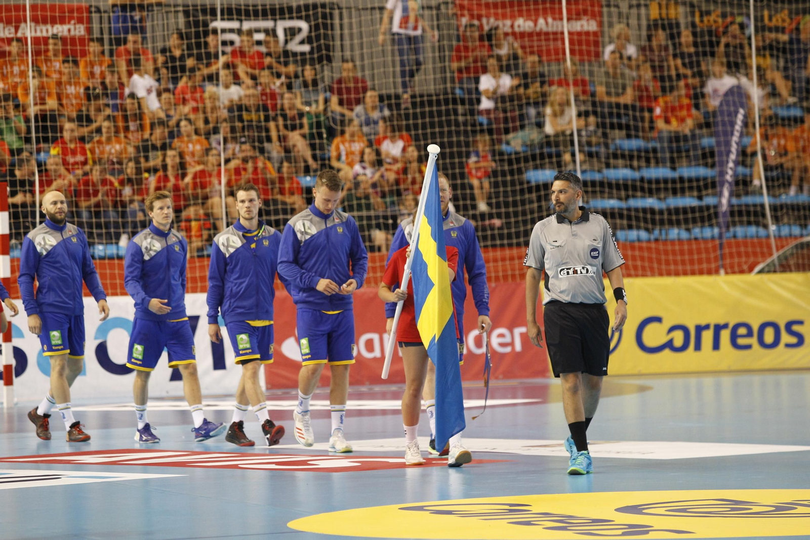 Fotogalería España-Suecia. Balonmano. Palacio Juegos Mediterráneos. Almería