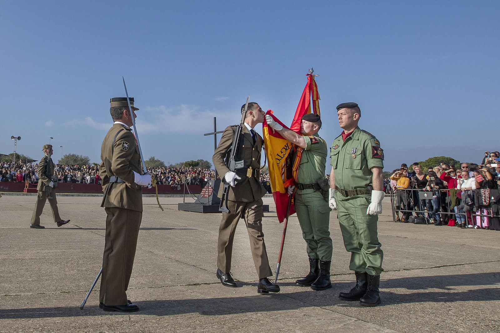 Imágenes de la jura de bandera en Camposoto