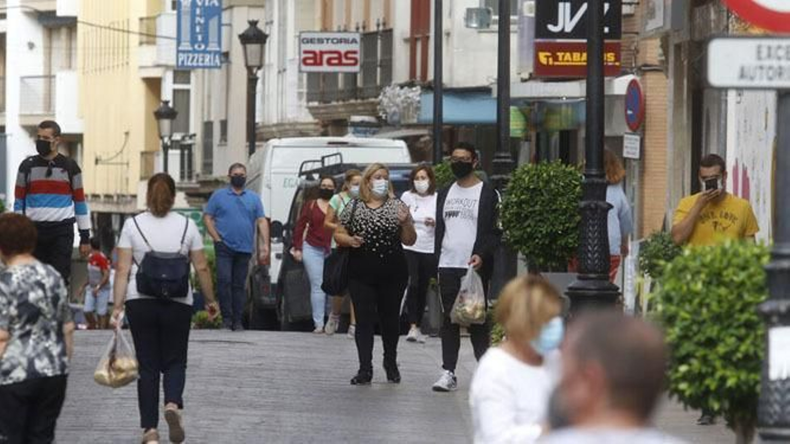 Calle El Peso, en Lucena.