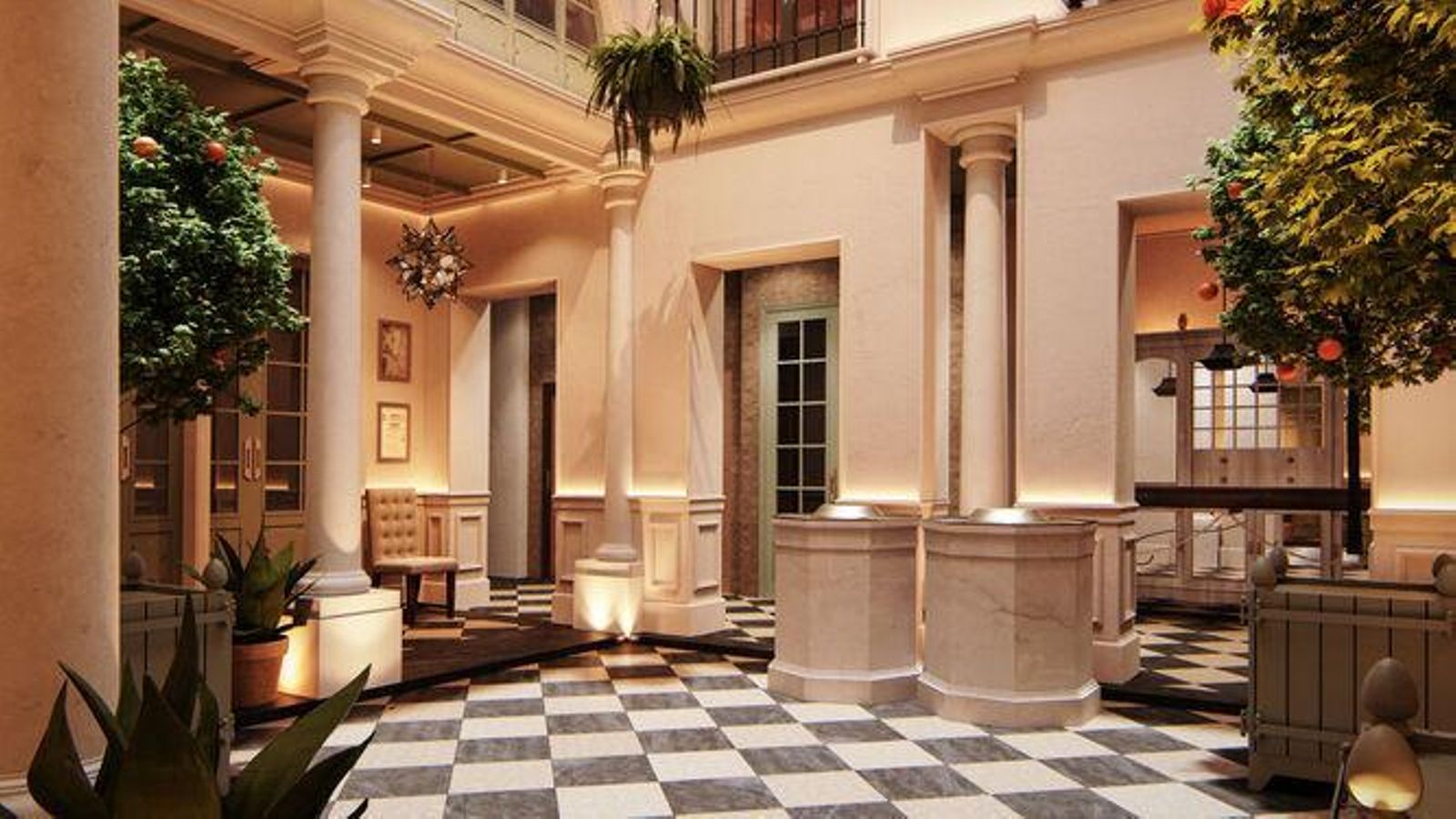 Diseño del interior del futuro 5 estrellas en la Alameda.