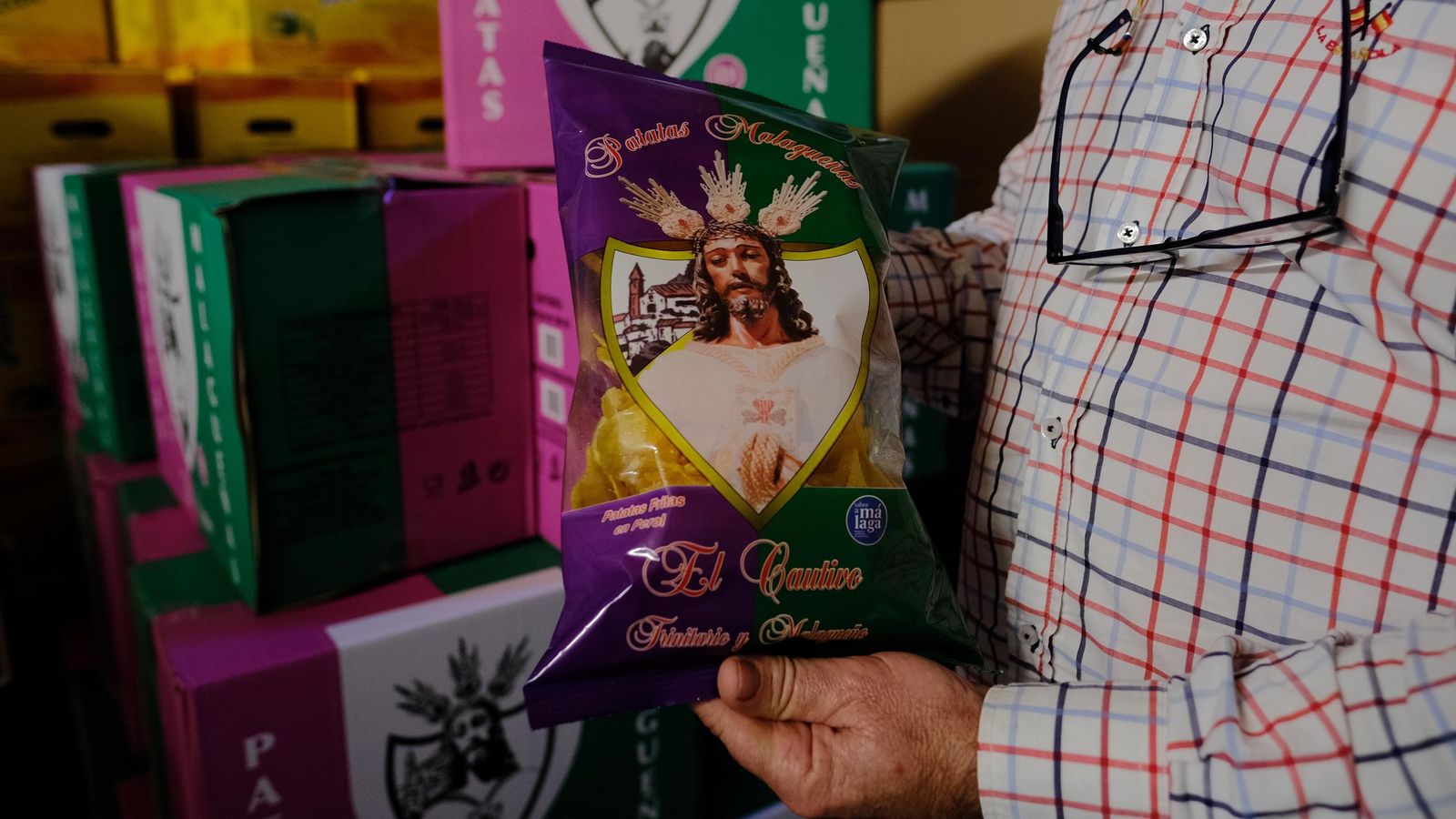 Bolsa de patatas con un claro guiño a Málaga.