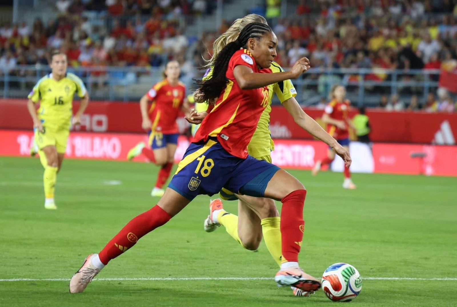 El España-Suecia de Málaga, en fotos