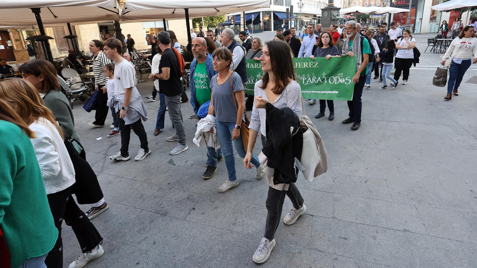 Manifestación de la Flampa de Jerez contra las faltas de recursos por necesidades especiales