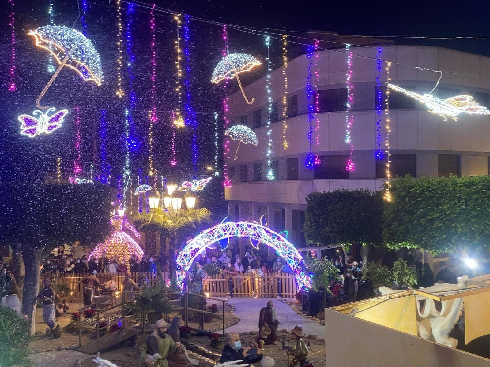 Iluminación navideña en Gádor, uno de los municipios afectados.