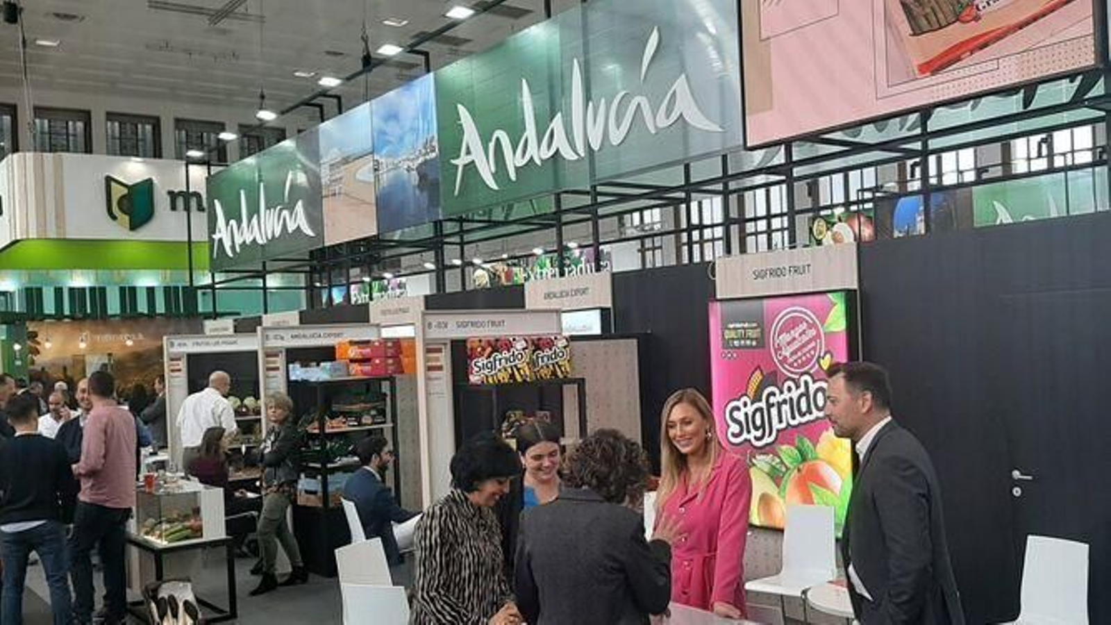 Imagen del expositor de Andalucía en la Fruit Logistica de años pasados Imagen del expositor de Andalucía en la Fruit Logistica de años pasados