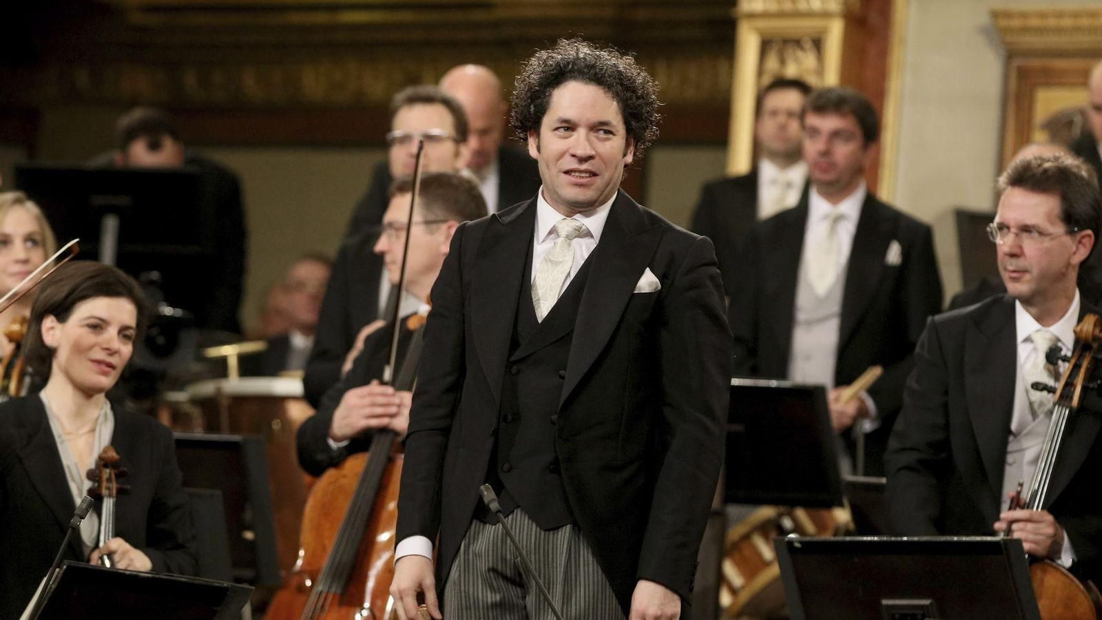 El director Gustavo Dudamel, durante su actuación.