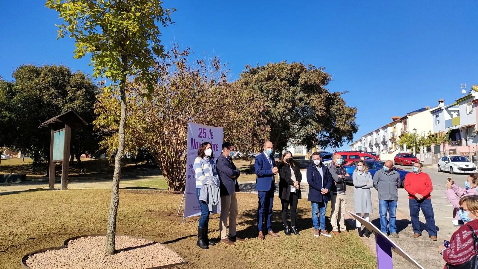 El quejigo plantado en el parque de El Lazareto.